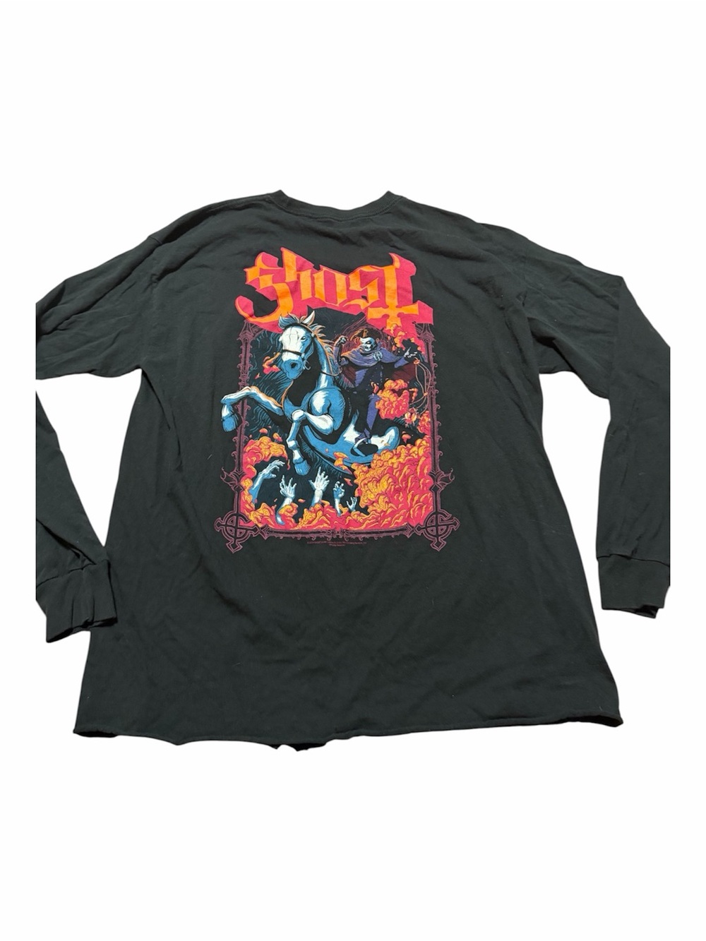 GHOST Charger Logo Long Sleeve T-Shirt Size XL Swedish Rock Band Metal Goth